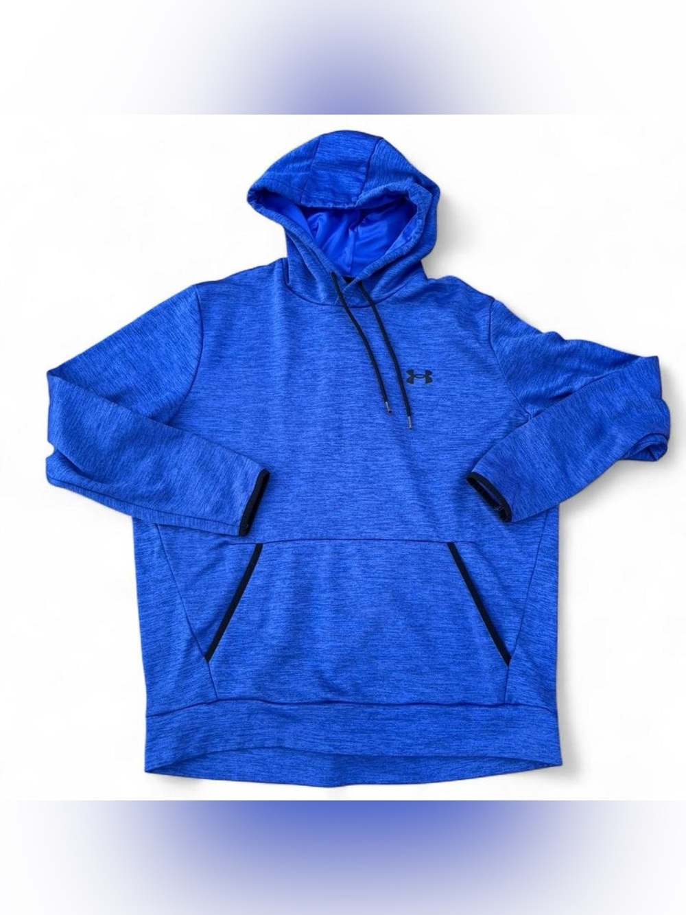 Under Armor Blue Hooded Sweatshirt with Black Drawstrings